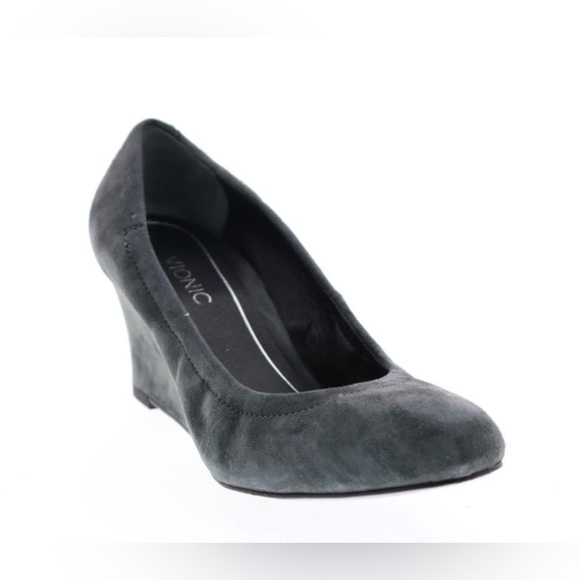 Vionic Shoes - Vionic Camden Wedge Grey Suede Size 6.5 WIDE
